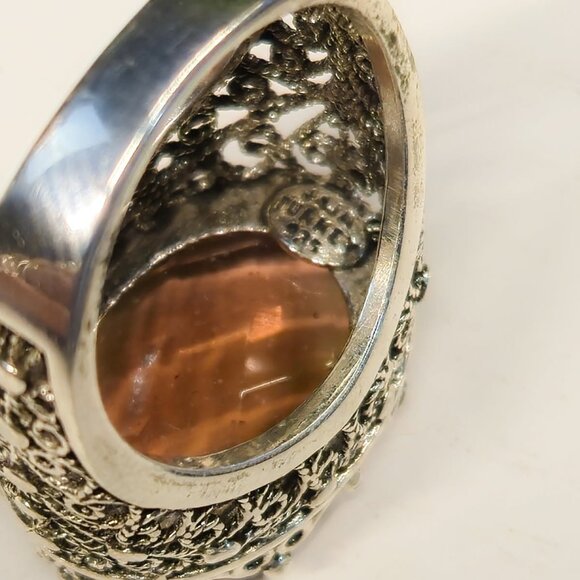 💍Faceted Natural Alexandrite Filigree Style Ring s.6.5 - Picture 4 of 5